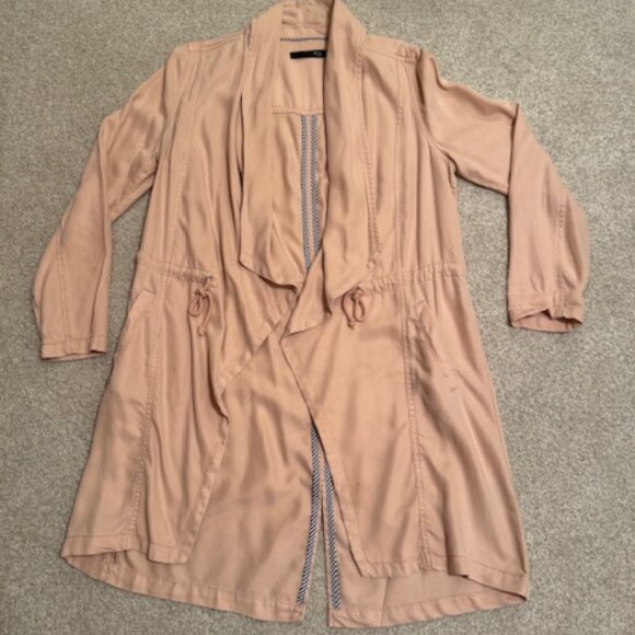 Max Jeans Drawcord Duster Jacket, Baby Pink - Women's Medium - Picture 2 of 13